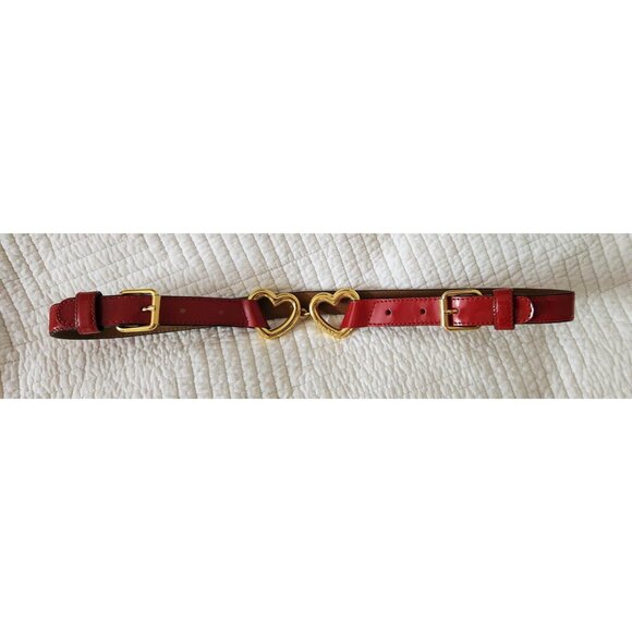 Vintage Red and Gold Moschino/Redwall Heart Belt Size 40 - Picture 1 of 4